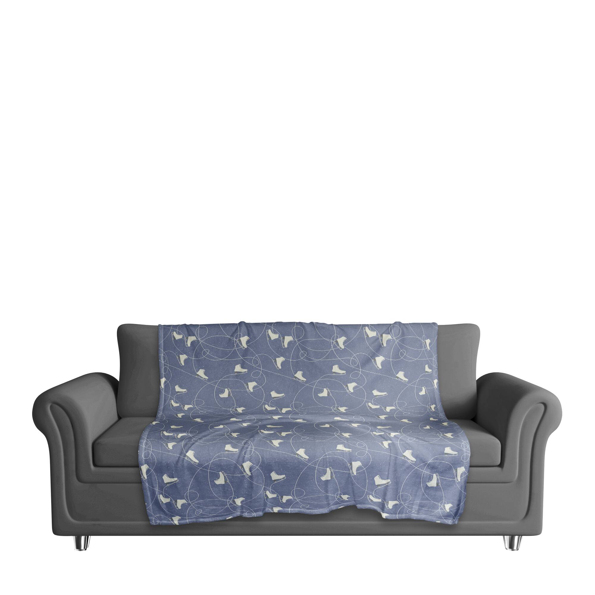 Skating Ice Skates 50x60 Coral Fleece Blanket